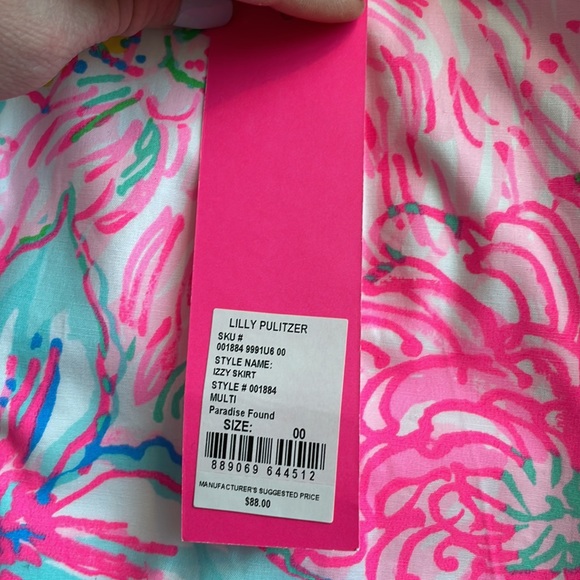 NWT Lilly Pulitzer Floral Izzy Skirt Size 00 - Picture 6 of 12
